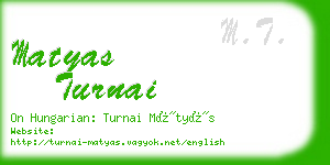 matyas turnai business card